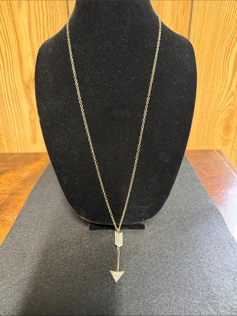 Gold Arrow Pendant Long Necklace - Women Jewelry